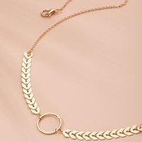 Simple Alloy Multilayer Clavicle Chain New Trend Round Necklace main image 5