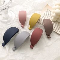 Frosted Banana Clip Candy Color Vertical Clip Lady Hair Clip Solid Color Clip Hair Accessories main image 3