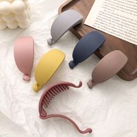 Frosted Banana Clip Candy Color Vertical Clip Lady Hair Clip Solid Color Clip Hair Accessories main image 4