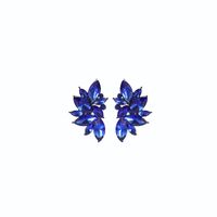 European And American Fashion Geometric Flower Alloy Diamond Earrings Female Wholesale main image 6