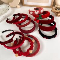 Red New Year's Geometric Headband Wholesale main image 3