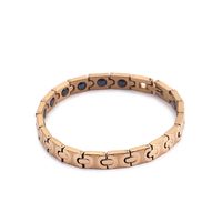 Fashion Geometric Titanium Steel Rose Gold Plated No Inlaid Bracelets In Bulk main image 3