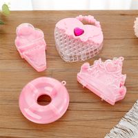 Cute Pink Transparent Cartoon Ice Cream Jewelry Storage Box main image 1