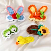 Cute Wool Knitted Hairpin Cartoon Animal Ears Little Yellow Duck Hairpin Bb Clip main image 1