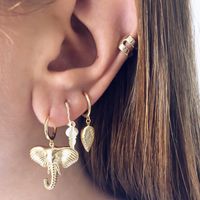 Cute Elephant Animal Earrings Personality Ear Buckle Ear Jewelry main image 3