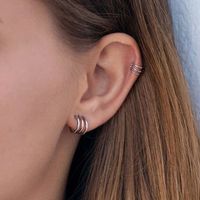 Europäische Und Amerikanische C-förmige Dreilagige Ohrringe Modeohrringe main image 4