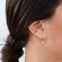 European And American Round Zircon Earrings Minimalist Fashion Geometric Retro Ear Buckle main image 3
