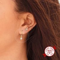 European And American Round Zircon Earrings Minimalist Fashion Geometric Retro Ear Buckle main image 4