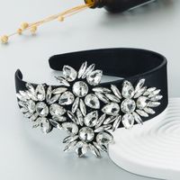 Baroque Style Shiny Stained Glass Diamond Fabric Headband main image 4