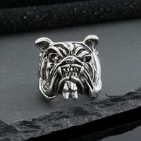 Retro Punk Dog Head Men's Grimace Open Ring main image 3