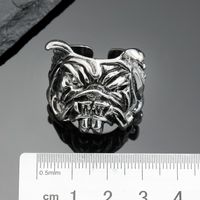 Retro Punk Dog Head Men's Grimace Open Ring main image 5