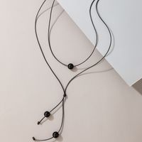 Modeschmuck Geflochtenes Seil Perlen Doppelschichtige Halskette Mehrschichtige Halskette main image 4