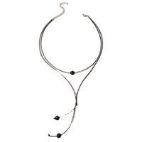 Modeschmuck Geflochtenes Seil Perlen Doppelschichtige Halskette Mehrschichtige Halskette main image 6