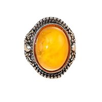 Ethnic Jewelry Imitation Yellow Gem Inlaid Ring main image 6