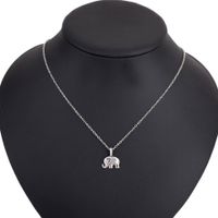Fashion Retro Elephant Single Layer Geometric Rule Animal Necklace main image 3