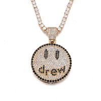 Nouveau Smiley Visage Pendentif Mode Tendance Chanteur Pop Bijoux Simples main image 2