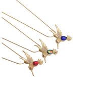 Geometric Copper Zircon Jewelry New Fashion Bird Pendant Necklace main image 2