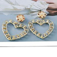 Romantic Personality Heart-shaped Female Stud Diamond Earrings main image 6