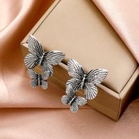 Double Butterfly Fashion Exaggerated Creative Temperament Earrings main image 4