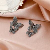 Double Butterfly Fashion Exaggerated Creative Temperament Earrings main image 5