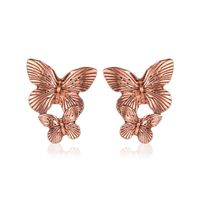 Double Butterfly Fashion Exaggerated Creative Temperament Earrings main image 6