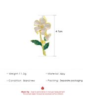 White Flower Brooch Korean Version Of Simple Gardenia Brooch main image 6