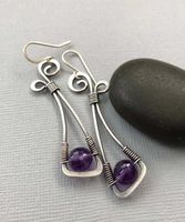 Bohemian Purple Amethyst Earrings European And American Creative Winding Earrings main image 1