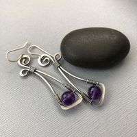 Bohemian Purple Amethyst Earrings European And American Creative Winding Earrings main image 3