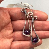 Bohemian Purple Amethyst Earrings European And American Creative Winding Earrings main image 4