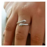 Hands Crossed Embrace Couple Ring Opening Personality Creativity Ring main image 5