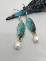 Nouvelles Boucles D&#39;oreilles Créatives En Opale Verte Boucles D&#39;oreilles Pendantes En Perles Européennes Et Américaines main image 5