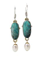 New Creative Green Opal Earrings European And American Pearl Drop Pendant Earrings main image 6