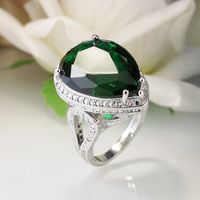 European And American Fashion Emerald Zircon Ring main image 4