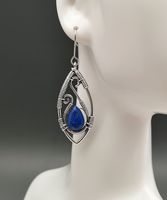 New Creative Lapis Lazuli Earrings Retro Winding Turquoise Earrings main image 4