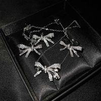 Bogen Halskette Weibliches Licht Luxus Nische Schmetterling Neuer Ring Kupferschmuck main image 2