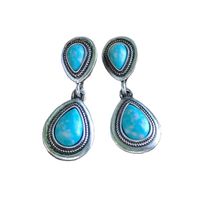 Fashion Drop-shaped Turquoise Earrings New Natural Stone Earrings main image 6