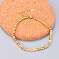 Rose Gold Color Gold Korean Fashion Round Bead Titanium Steel Bracelet main image 6