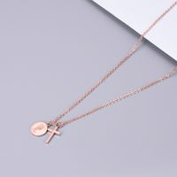 Cross Mini Coin Retro Coin European And American Trendy Frosty Clavicle Chain main image 3
