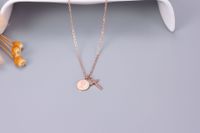 Cross Mini Coin Retro Coin European And American Trendy Frosty Clavicle Chain main image 4