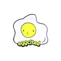Creative Cartoon English Alphabet Avocado Egg Noodle Sushi Cheese Shape Brooch sku image 1