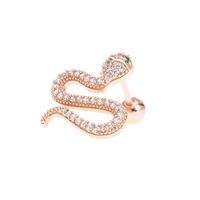 Diamond Romantic Retro Snake Female Piercing Screws Earrings sku image 29