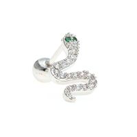 Diamond Romantic Retro Snake Female Piercing Screws Earrings sku image 9