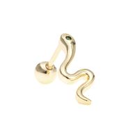 Diamond Romantic Retro Snake Female Piercing Screws Earrings sku image 1