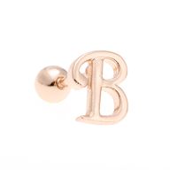 Simple Art Body 26 Letter Gold Color-preserving Glossy Earrings sku image 5