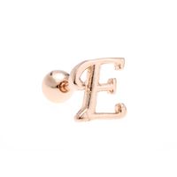 Simple Art Body 26 Letter Gold Color-preserving Glossy Earrings sku image 14