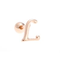 Simple Art Body 26 Letter Gold Color-preserving Glossy Earrings sku image 35