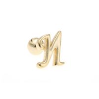Simple Art Body 26 Letter Gold Color-preserving Glossy Earrings sku image 40