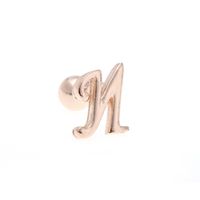 Simple Art Body 26 Letter Gold Color-preserving Glossy Earrings sku image 41
