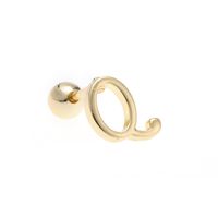Simple Art Body 26 Letter Gold Color-preserving Glossy Earrings sku image 49