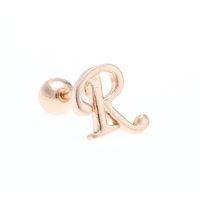 Simple Art Body 26 Letter Gold Color-preserving Glossy Earrings sku image 53